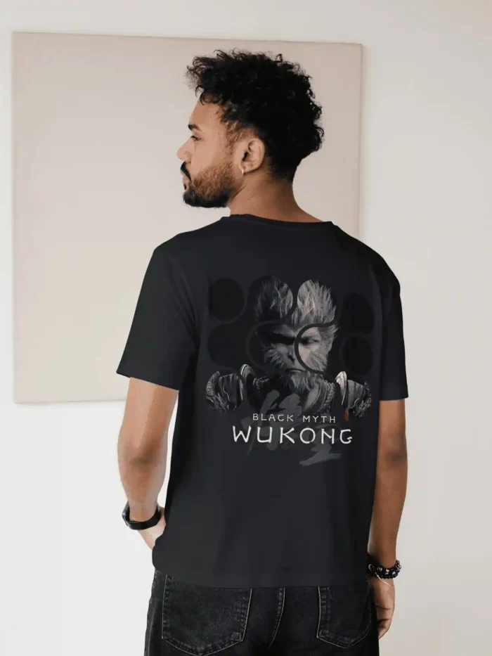 Black Myth Wukong Mythic Warrior Black T shirt